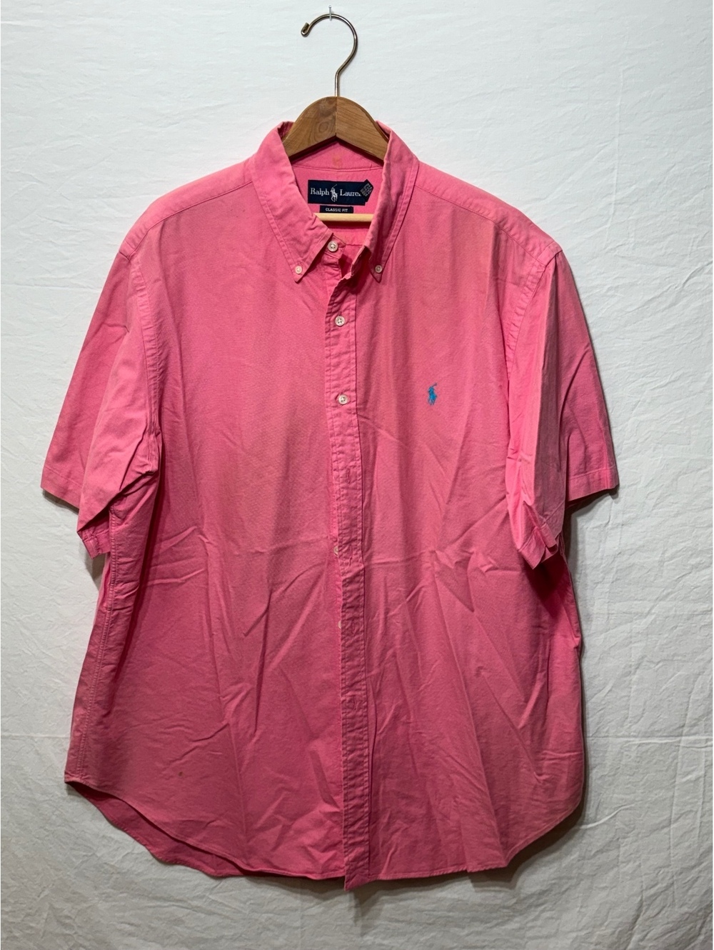 Ralph Lauren Pink Classic Fit SS Oxford Shirt